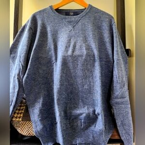 J. Crew Men's Large Cotton Dark Blue Sweater